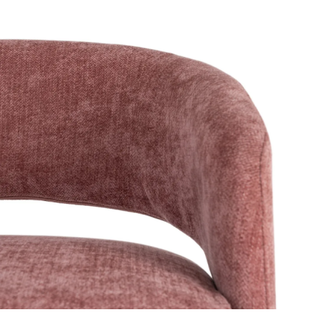 Fauteuil Pivotant Rose en Tissu –...