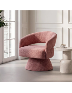 Fauteuil Pivotant Rose en...