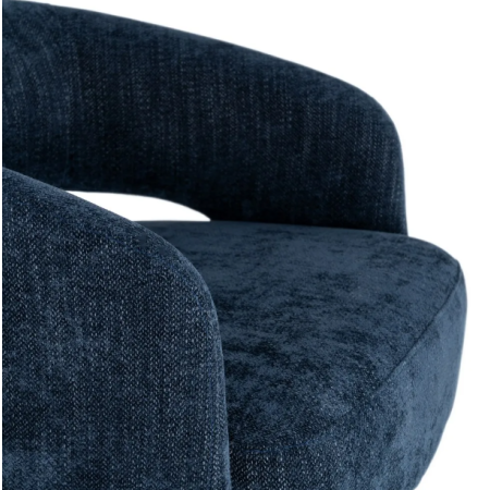 Fauteuil Pivotant Bleu en Tissu –...