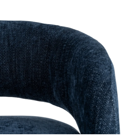 Fauteuil Pivotant Bleu en Tissu –...