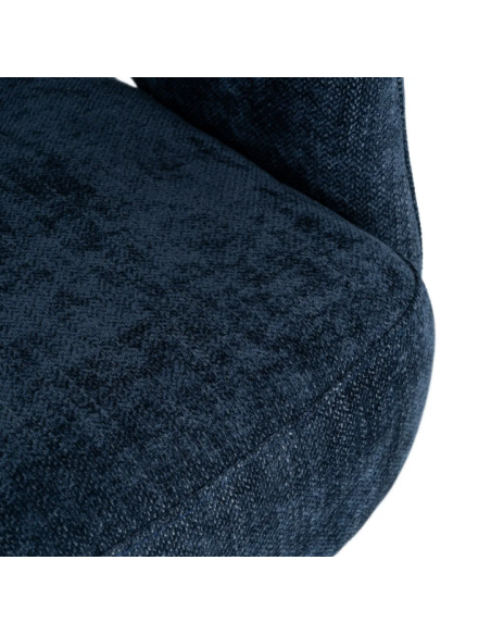 Fauteuil Pivotant Bleu en Tissu – Piètement Conique