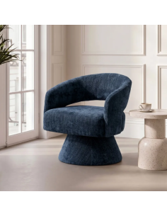 Fauteuil Pivotant Bleu en...