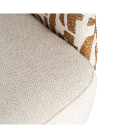 Fauteuil Pivotant Crème et Ocre en...