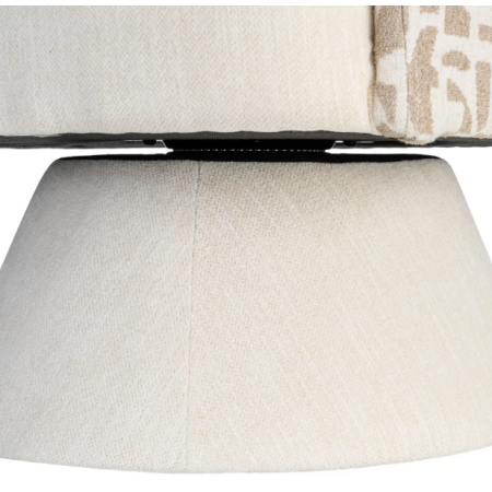 Fauteuil Pivotant Crème et Beige en...
