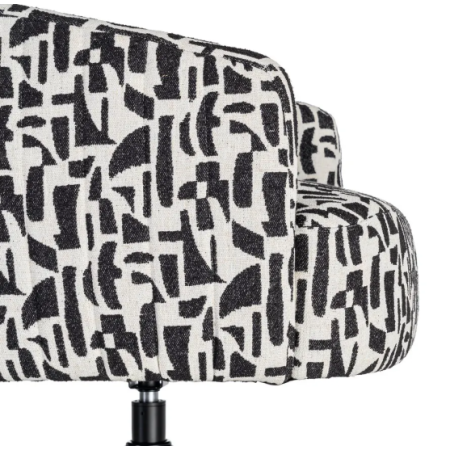 Fauteuil Pivotant Noir et Blanc à...