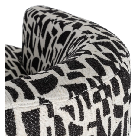 Fauteuil Pivotant Noir et Blanc à...