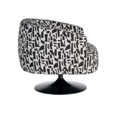 Fauteuil Pivotant Noir et Blanc à...