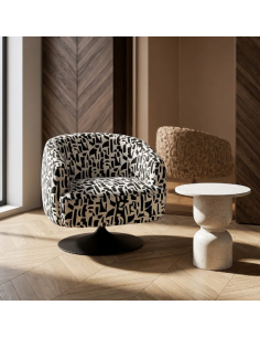 Fauteuil Pivotant Noir et...