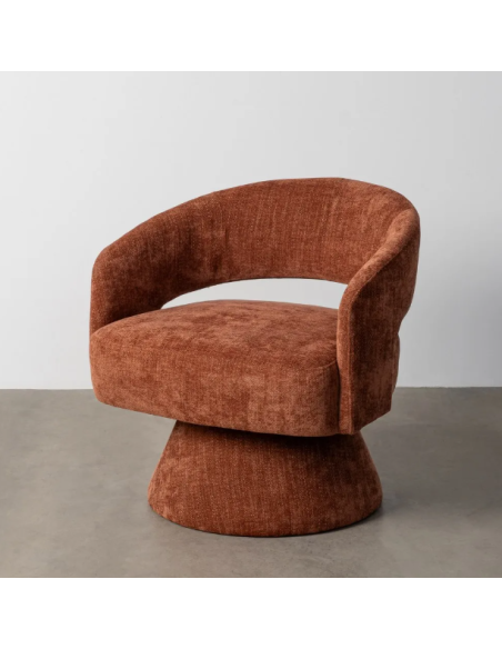 Fauteuil Pivotant Tuile en Tissu – Piètement Conique