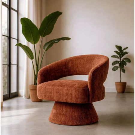 Fauteuil Pivotant Tuile en Tissu –...