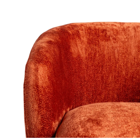 Fauteuil Pivotant Terracotta en Tissu...