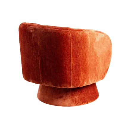 Fauteuil Pivotant Terracotta en Tissu...