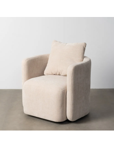 Fauteuil Pivotant Beige en...