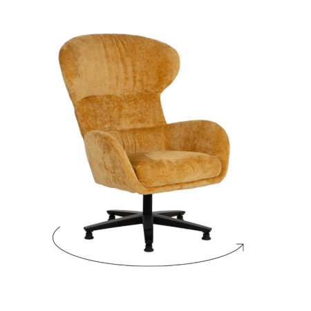 Fauteuil Pivotant en Tissu Vert ou...