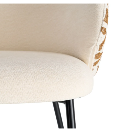 Lot de 2 Chaises Beige à Dossier...