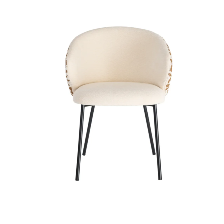 Lot de 2 Chaises Beige à Dossier...