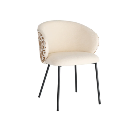 Lot de 2 Chaises Beige à Dossier...