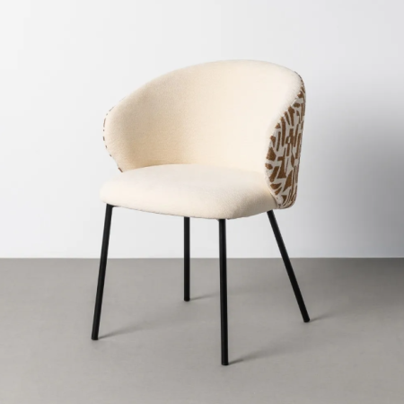 Lot de 2 Chaises Beige à Dossier...