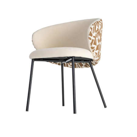 Lot de 2 Chaises Beige à Dossier...