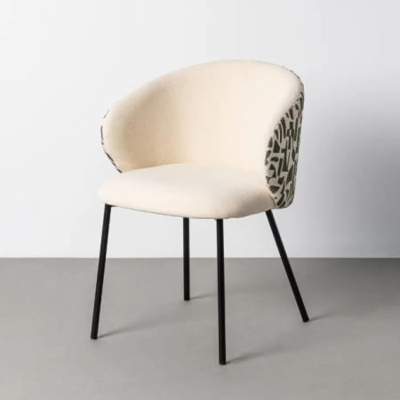Lot de 2 Chaises Beige à Dossier...