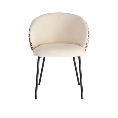 Lot de 2 Chaises Beige à Dossier...