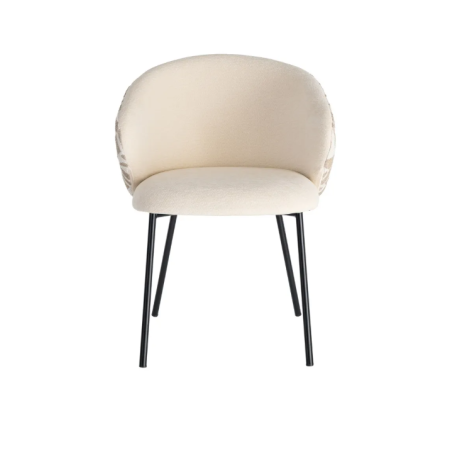 Lot de 2 Chaises Beige à Dossier...