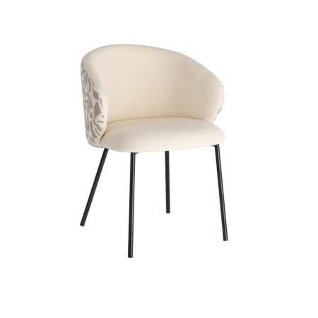 Lot de 2 Chaises Beige à Dossier...