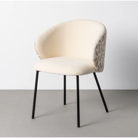 Lot de 2 Chaises Beige à Dossier...