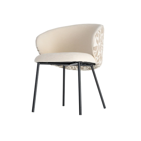 Lot de 2 Chaises Beige à Dossier...