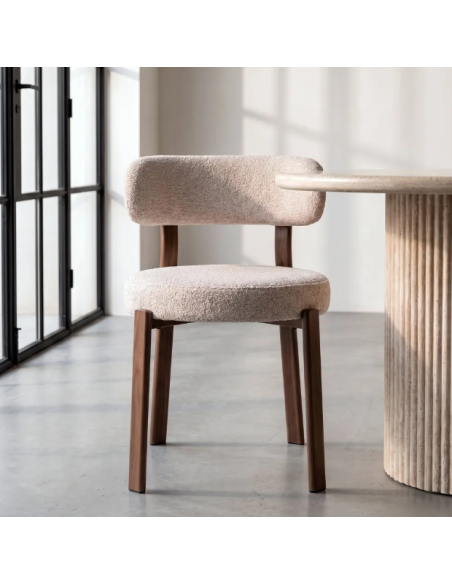 2 Chaises de Salle à Manger en Tissu – 3 Coloris