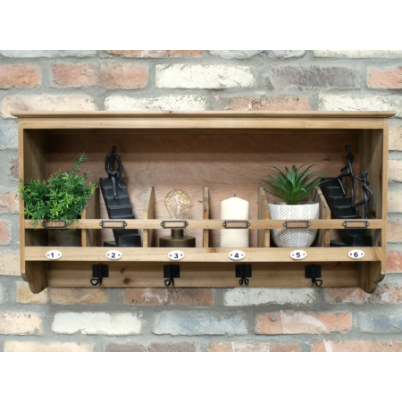 Étagère murale en bois avec 6...