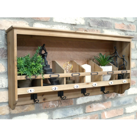 Étagère murale en bois avec 6...
