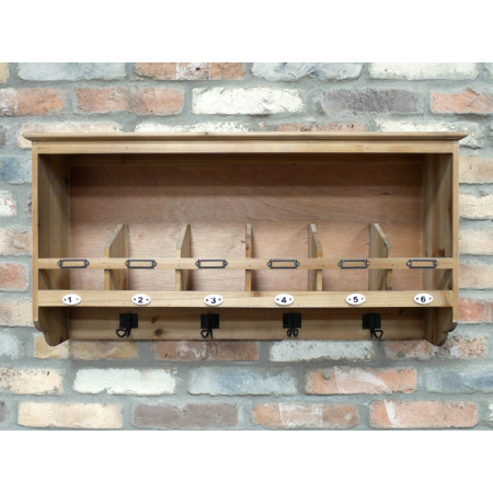 Étagère murale en bois avec 6...