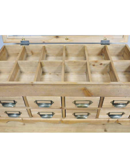 Casier de rangement en bois style apothicaire – 53 cm