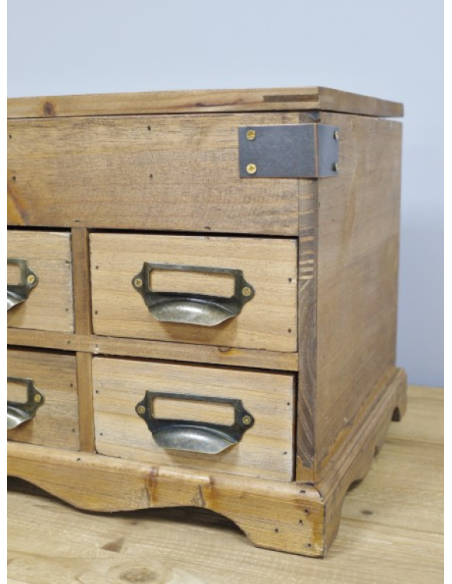 Casier de rangement en bois style apothicaire – 53 cm