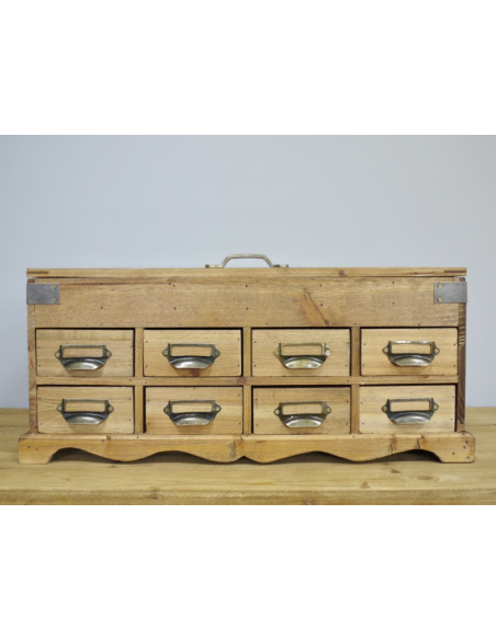 Casier de rangement en bois style apothicaire – 53 cm