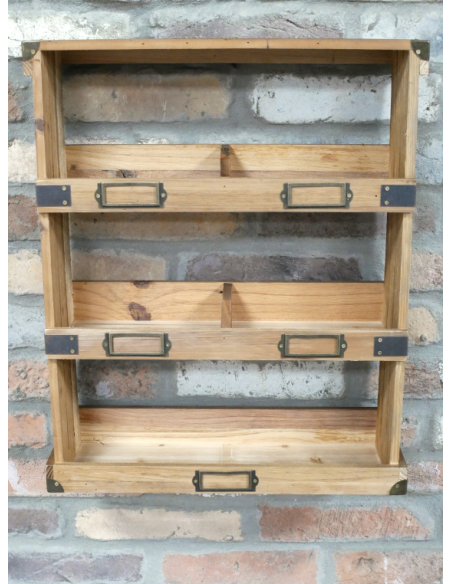 Étagère murale en bois de sapin 3 niveaux – 55 cm