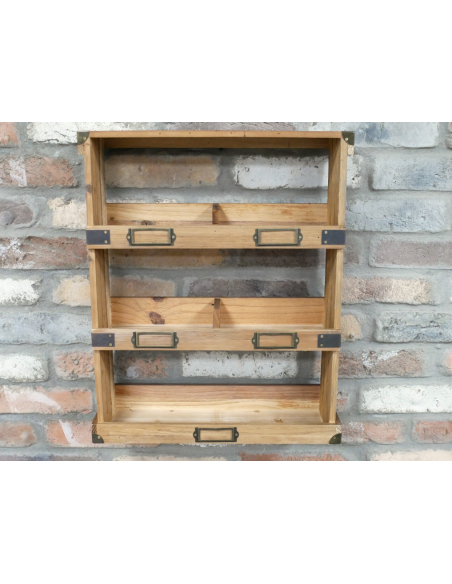 Étagère murale en bois de sapin 3 niveaux – 55 cm