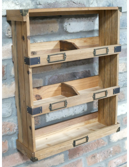 Étagère murale en bois de sapin 3 niveaux – 55 cm