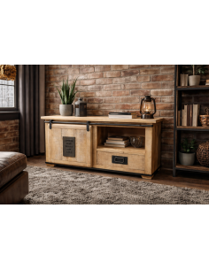 Meuble TV industriel en...