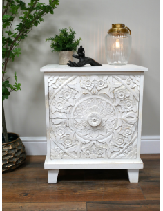 Table de chevet blanche en... 2