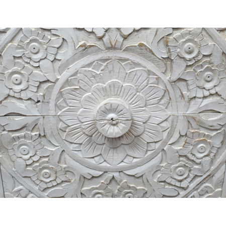 Table de chevet blanche en manguier...