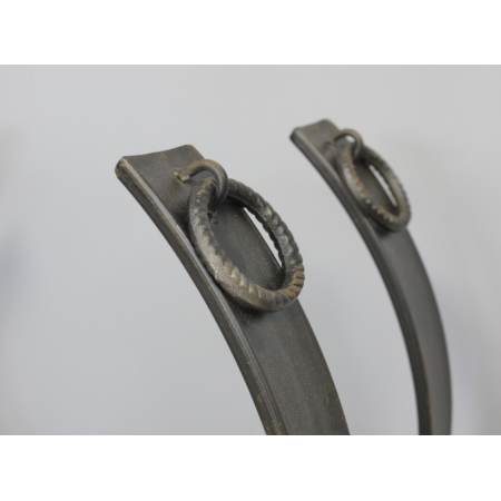 Porte-bûches rond en métal noir – 55 cm