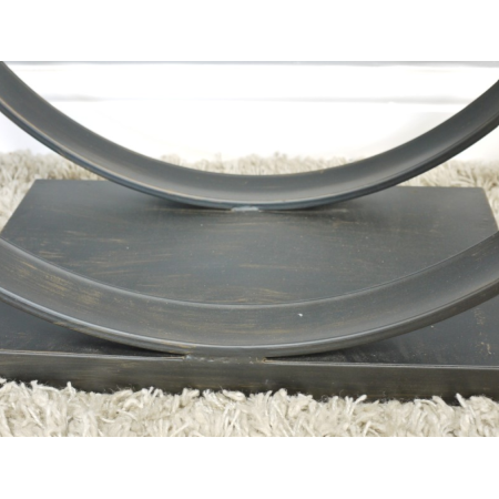 Porte-bûches rond en métal noir – 55 cm