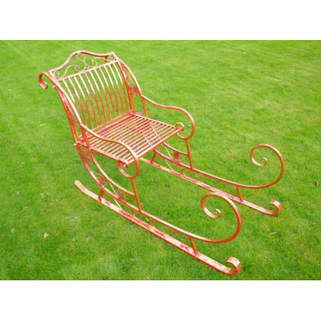Traîneau géant du Père Noël en métal...
