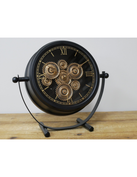 Horloge industrielle à engrenages mobiles – 30 cm