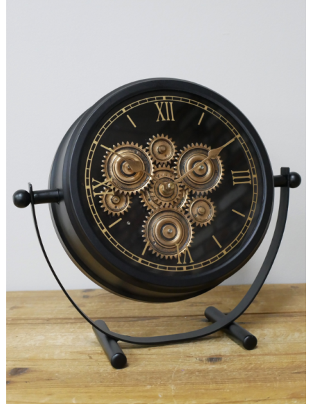 Horloge industrielle à engrenages mobiles – 30 cm