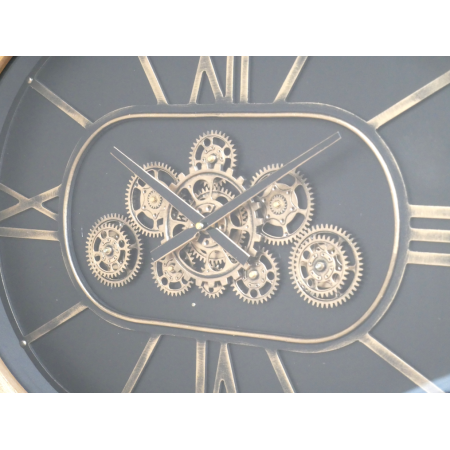 Grande horloge murale ovale à...