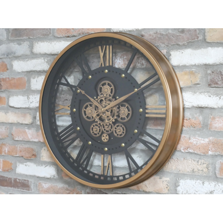 Grande horloge murale industrielle à...