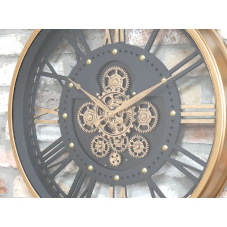 Grande horloge murale industrielle à...
